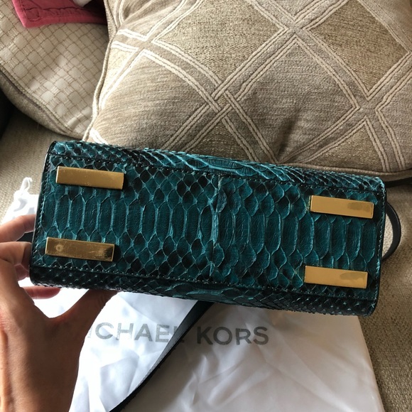 Like New Michael Kors python crossbody satchel - Picture 3 of 8